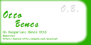 otto bencs business card