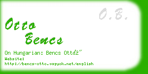 otto bencs business card